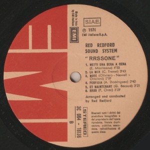 Red Redford Sound Sistem One - RRSSONE (1976) EMI label B