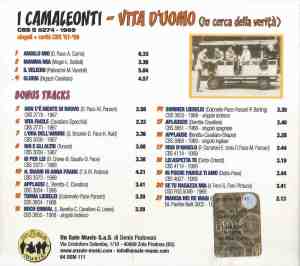 I Camaleonti - Vita d'uomo (in ceerca della verita) (2017) On Sale Music back